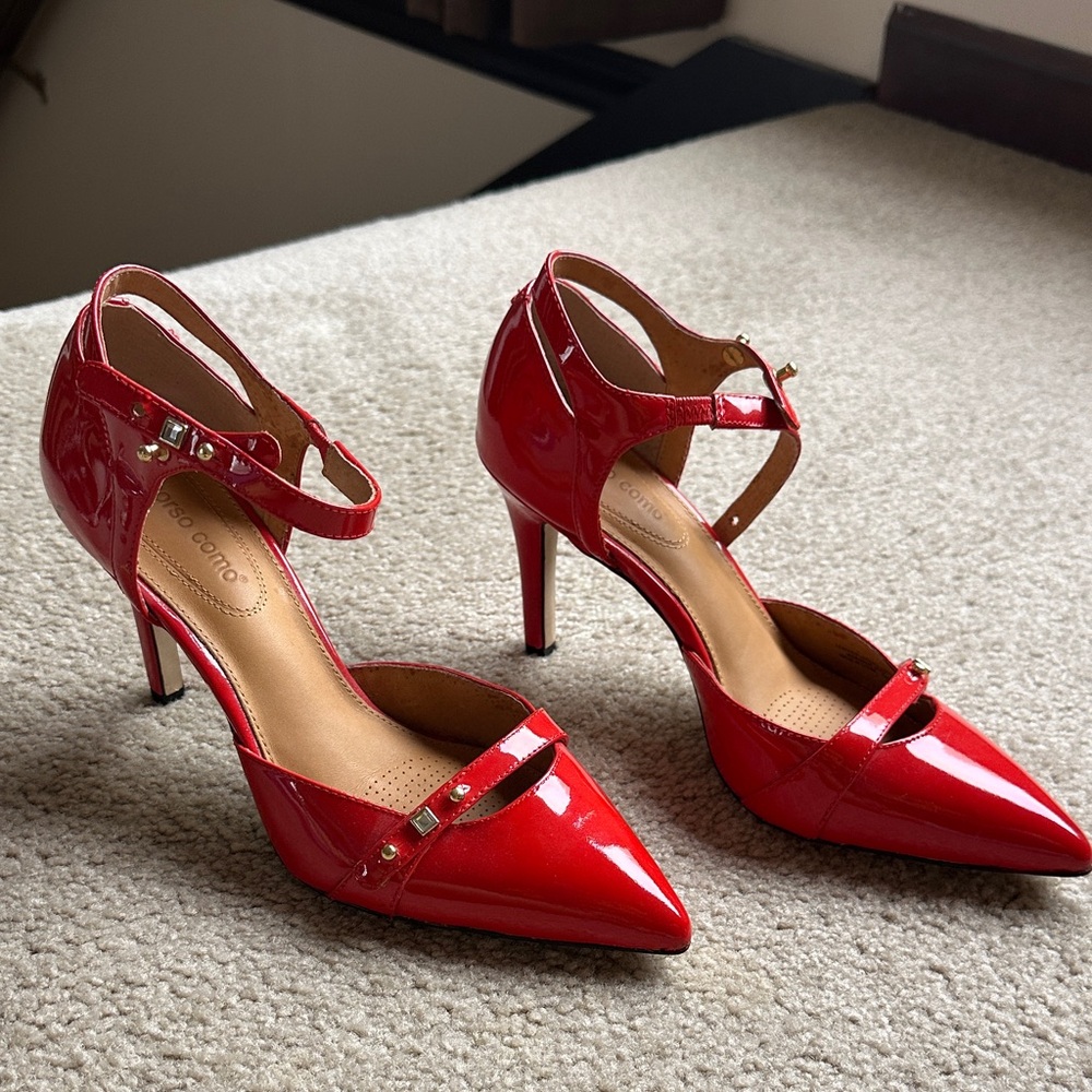 Red Patent Leather Heels